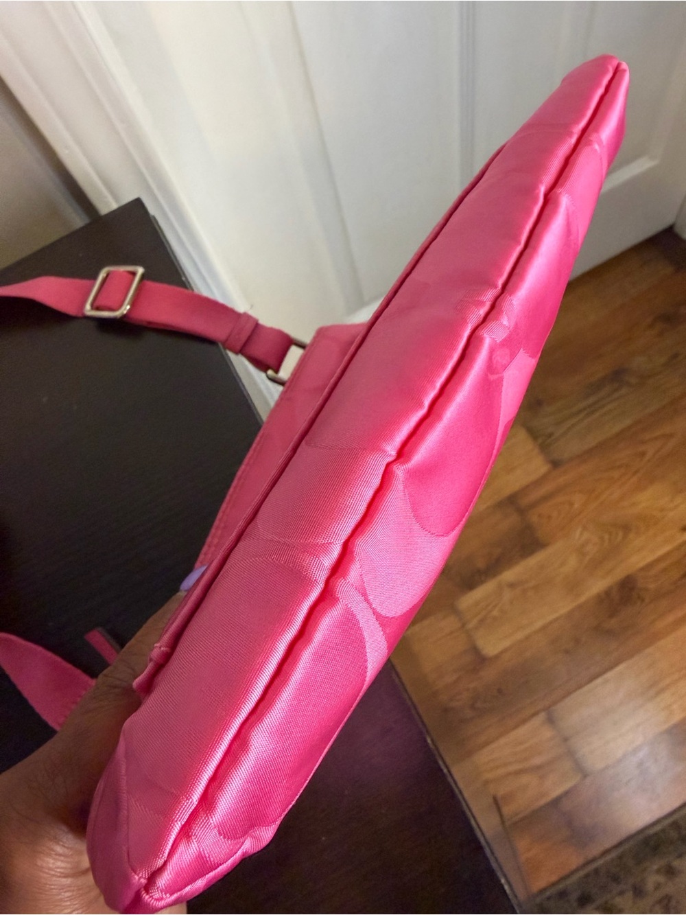 Coach Hot Pink Signature Nylon Crossbody Messenger Bag Y2K - Picture 7 of 15